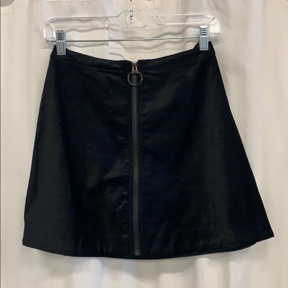 Free People Black Velvet Skirt